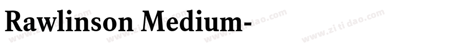 Rawlinson Medium字体转换